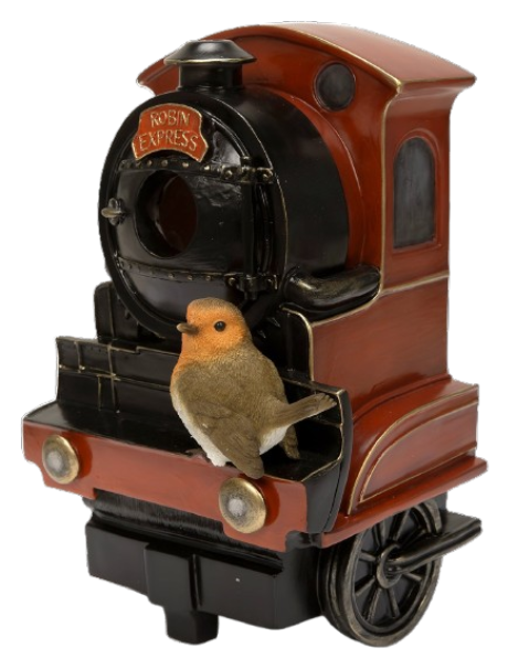 Red Robin Express Train Birdhouse by Vivid Arts Vivid Arts