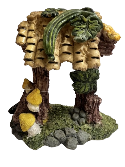 Mini Doorway with Mushrooms Aquarium Decoration