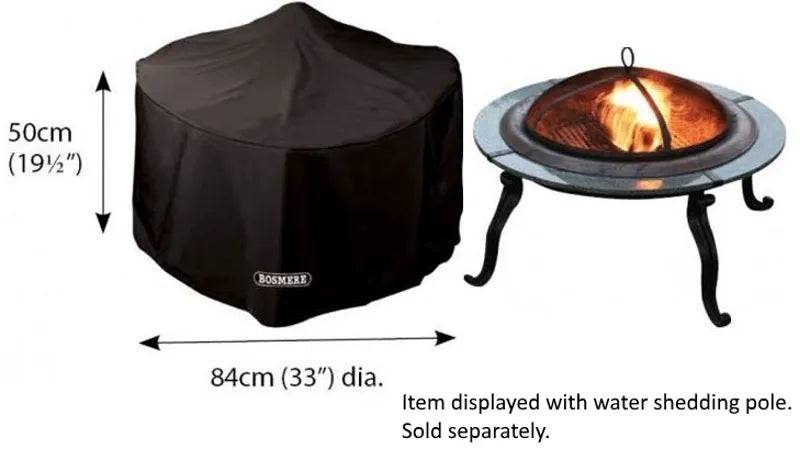 Bosmere Storm Black D765 Cover for Large Round Fire-Pit