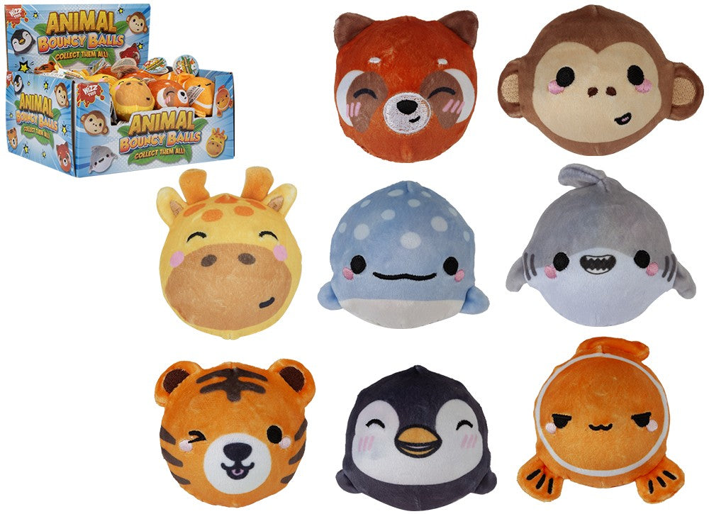 Soft Plush Assorted Animal Bouncy Balls by PMS