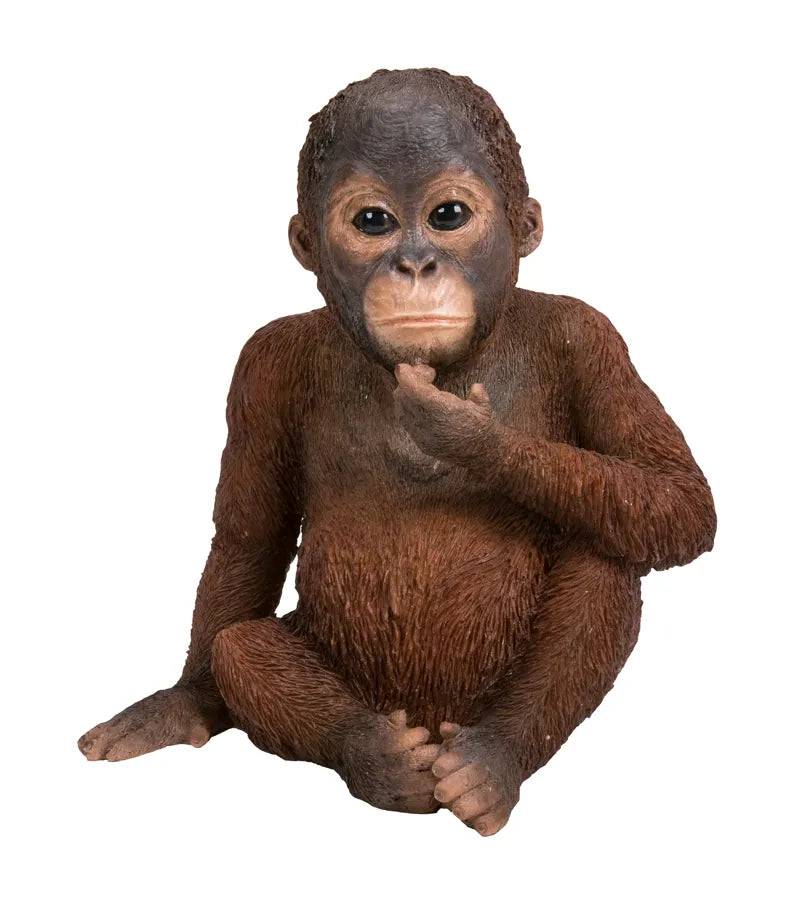 Real Life Baby Orangutan Size F Resin Ornament By Vivid Arts