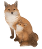 Real Life Fox Cub with Mother Ornament by Vivid Arts Vivid Arts