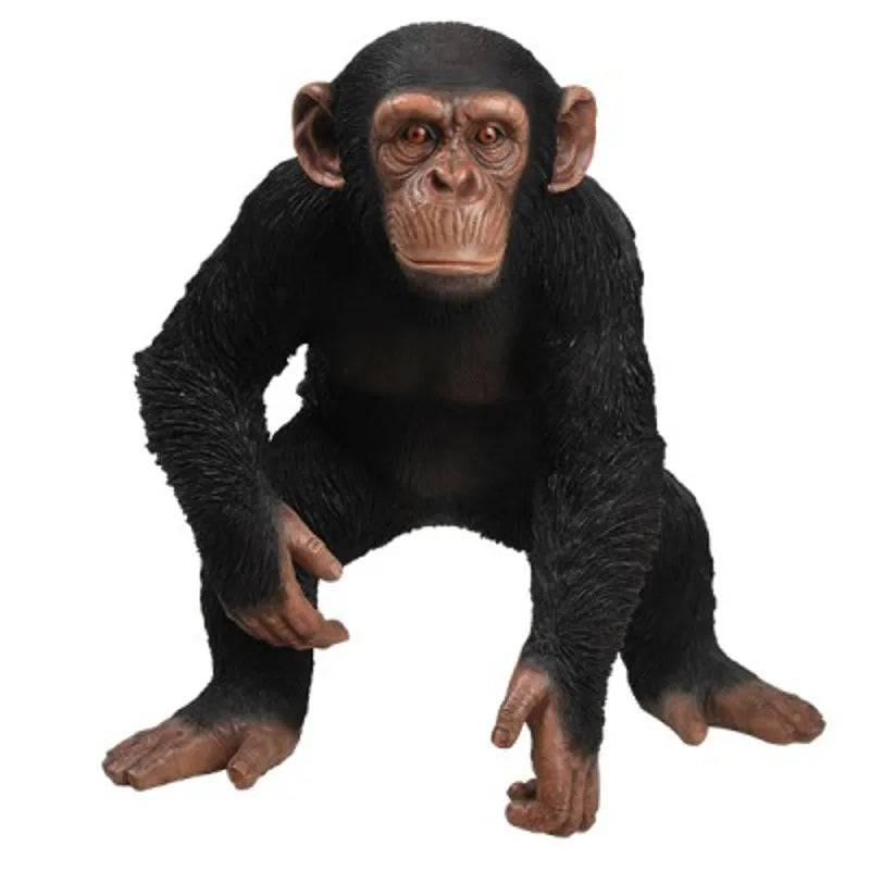 Standing Chimpanzee Real Life Resin Ornament by Vivid Arts
