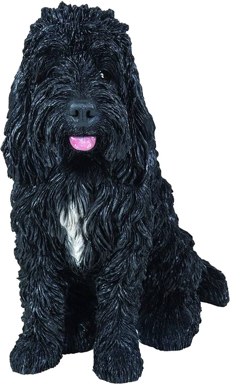 Sitting Black Cockapoo Real Life Resin Ornament by Vivid Arts