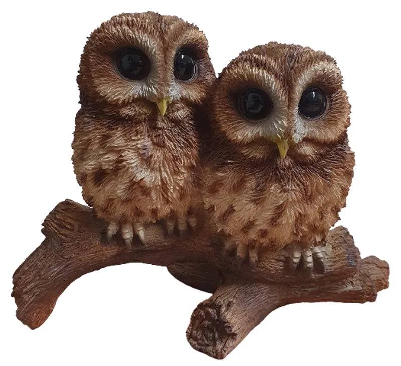 Tawny Owls on Branch Ornament by Vivid Arts