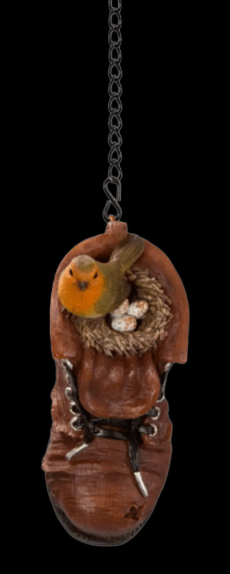 Vivid Arts Hanging Mini Robin Boot Size G Resin Ornament