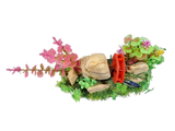 Water Wheel In Rock Aquarium Ornament