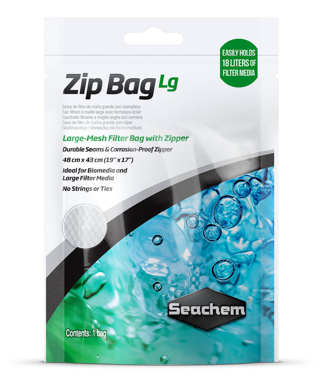 SEACHEM LARGE MESH ZIP BAG 19X17" ALF Ltd